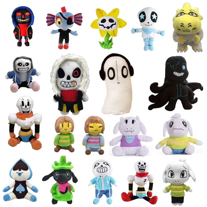 20 Styles Undertale Plush Toy 20-30cm Undertale Sans Papyrus Ootopus Music Alphys Plush Stuffed Toys Doll for Children Kids Gift
