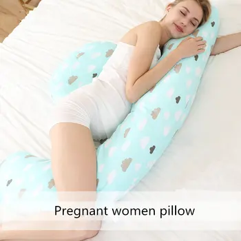 

Pregnancy Pillow U Shape Maternity Body Waist Abdomen Support Side Sleeper Pillow Cotton Print Cushion Multifunction Bedding