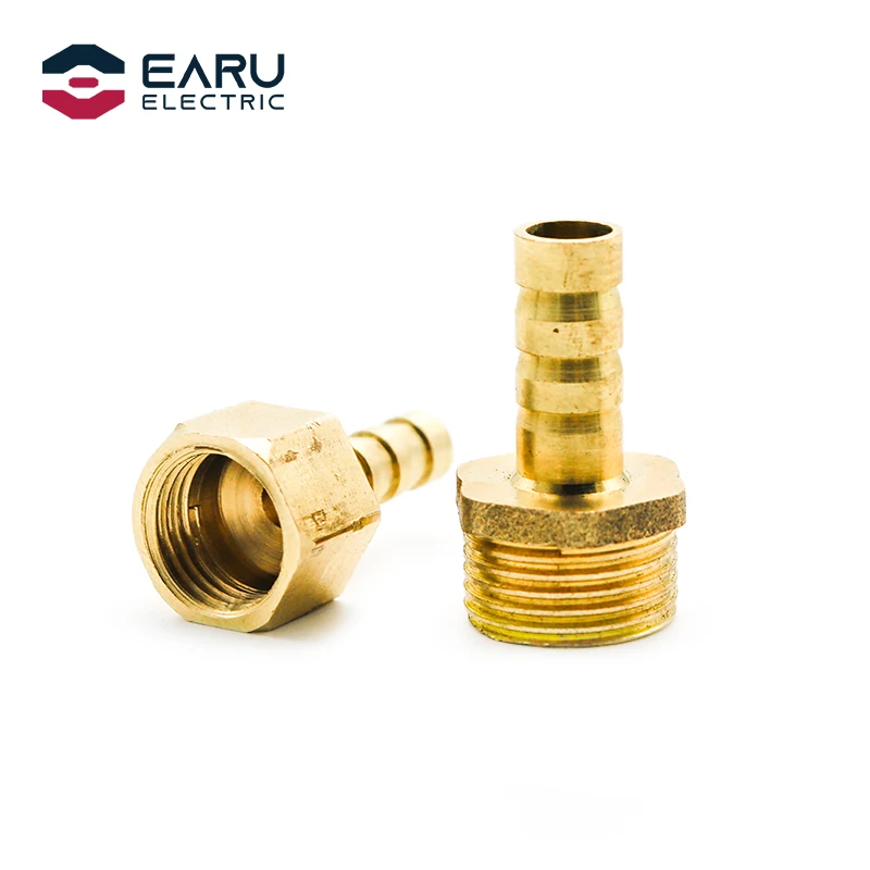 Pagoda Connector 6 8 10 12 14mm Hose Barb Connector Hose Tail Thread 1/8 1/4 3/8 1/2 inch Thread (PT) Brass Water Pipe Fittings