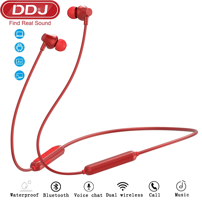 Беспроводные магнитные стереонаушники DDJ с bluetooth водонепроницаемые портативные
