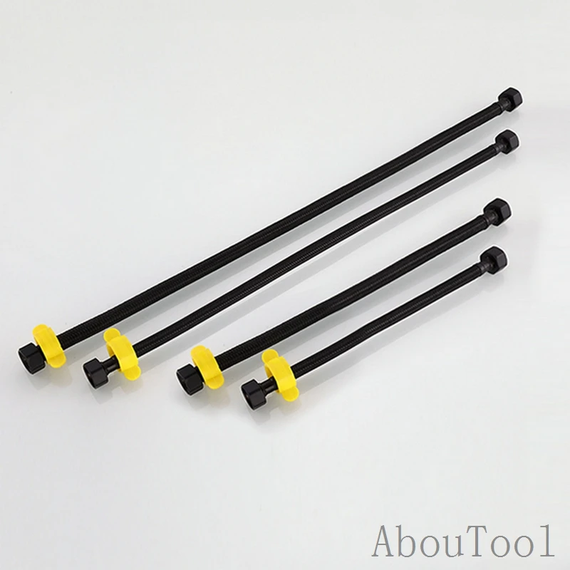 All Black Faucet Water Inlet Hose Water Heater Water Pipe Toilet Connection Inlet Pipe for Kitchen Bathroom Cold Hot Mixer Hose