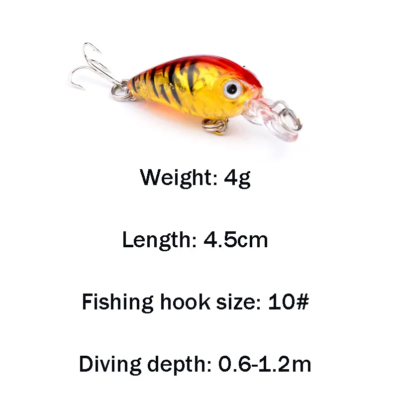 4.5cm Luya Bait Plastic Fishing Lure Bionic Lures 4g Wobblers Leurre Dur With High Carbon Steel Hook Cute Fake Allblue Jerkbait