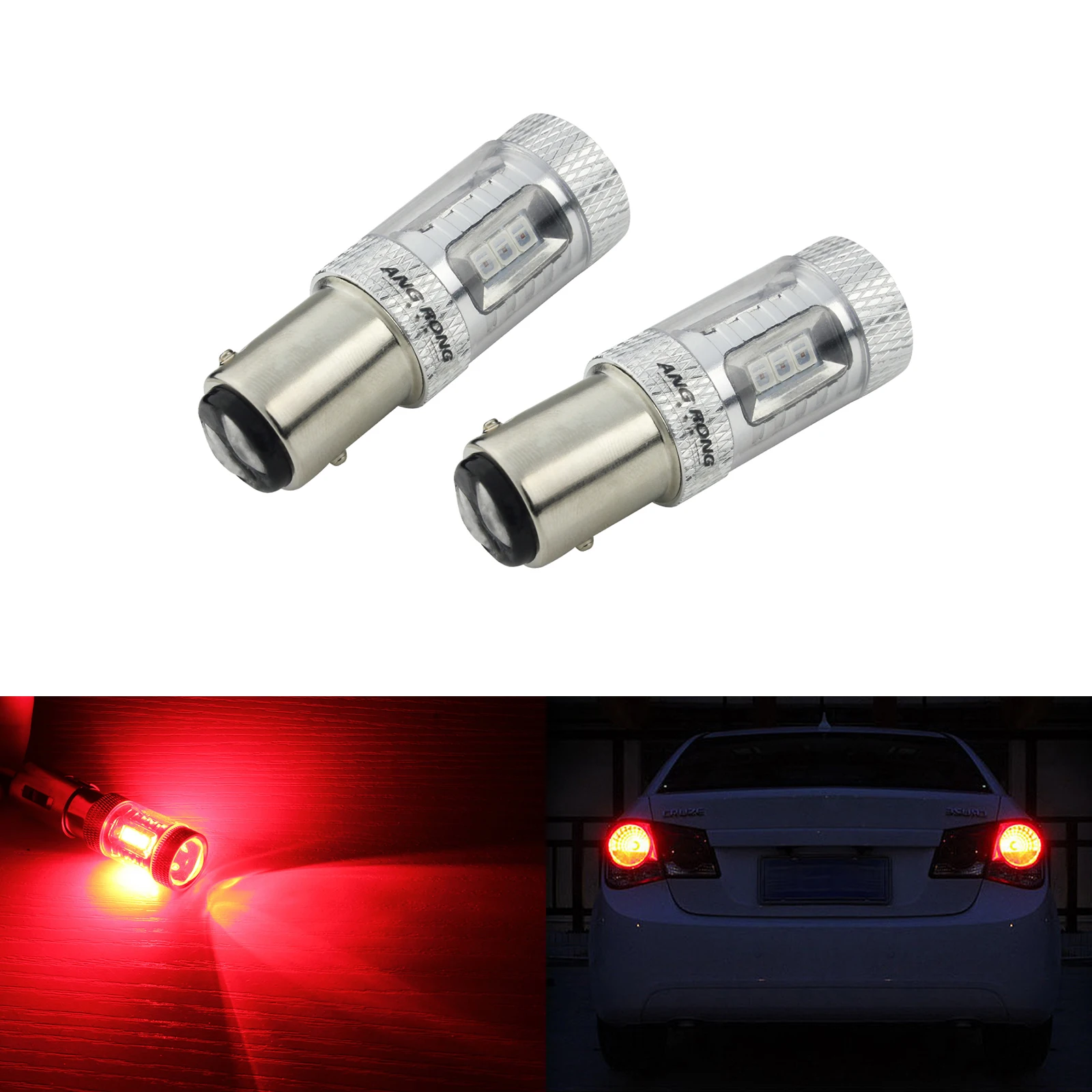 ANGRONG 2x P21/5W 1157 BAY15d светодиодная лампа индикатор заднего хода Противотуманные фары