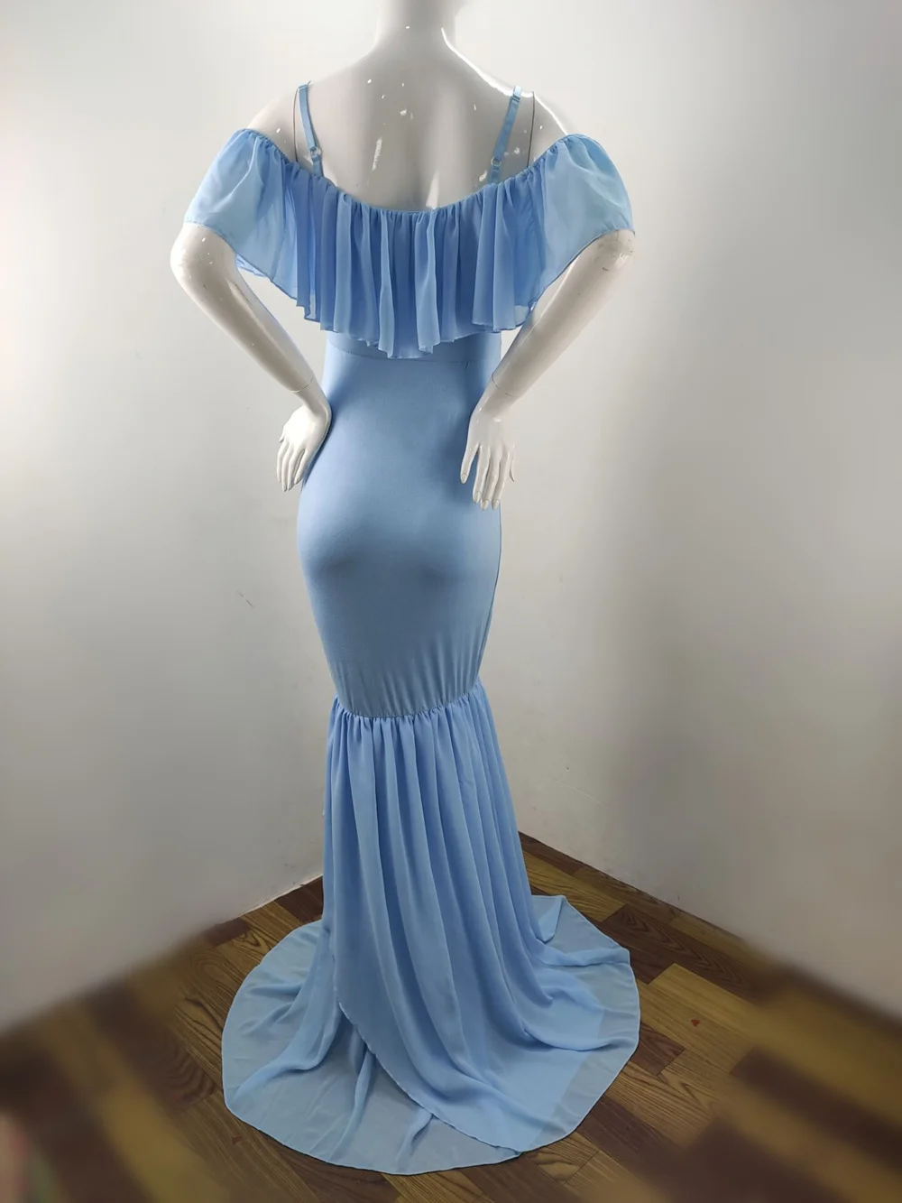 Women Dress Maternity Photography Props Mermaid Pregnancy Dresses For Photo Shoot 2019 Sexy Shoulderless Pregnant Maternity Gown (9)