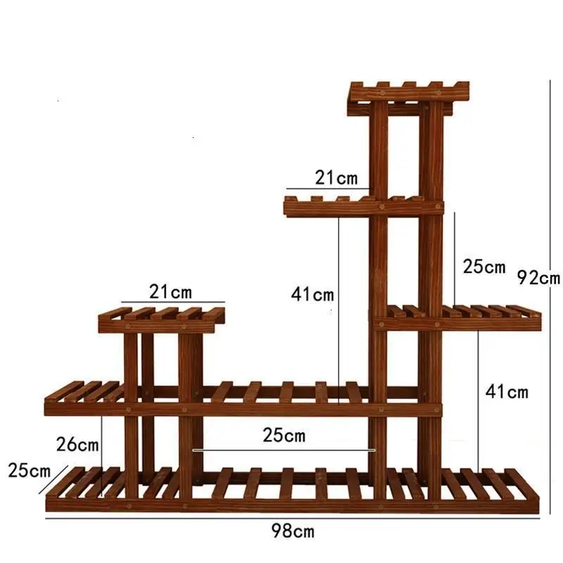 Version C Bunga Repisa Mueble комнатные деревянные полки стенд Estante Para Plantas для стола балкон цветок Stojak Na Kwiaty полка для растений - Цвет: Version C