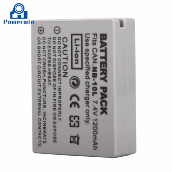 

1PCS Powerwin 1200mAh 7.4V NB-10L NB10L NB 10L Camera Battery for Canon G1X G15 G16 SX40HS SX50HS SX60HS SX40 SX50 SX60 HS