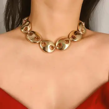 

Personality Simplicity Pig Nose Geometric Chain Woman's Necklace Woman Girl Banquet Party Festival Birthday Gift