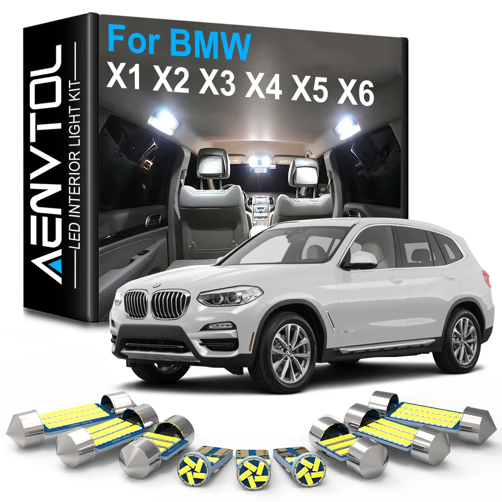 

AENVTOL Canbus Interior Lights LED For BMW X1 E84 F48 X2 F39 X3 E83 F25 X4 F26 X5 E53 E70 F15 F85 X6 E71 E72 Car Accessories
