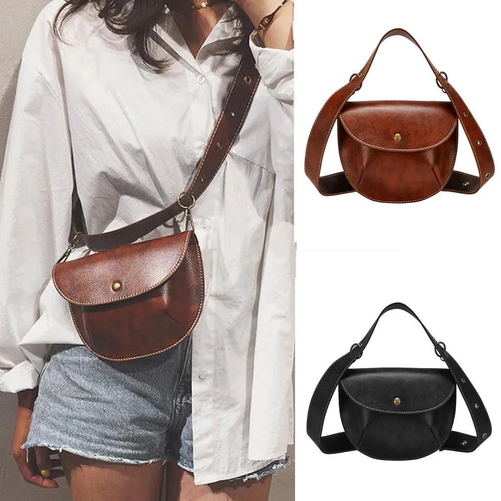 ladies leather waist bag