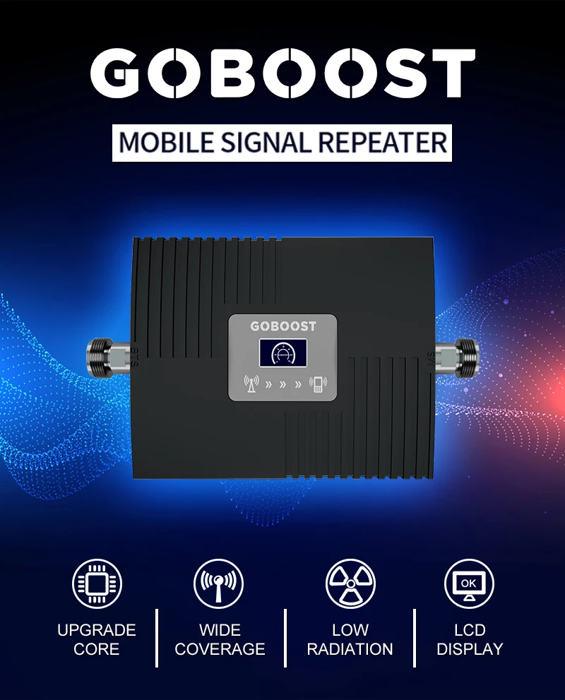 Повторитель 1900 3G усилитель сигнала 2G GSM Сотовый усилитель сигнала шт 1900 МГц для мобильных телефонов банда2 с ЖК-дисплеем Мини