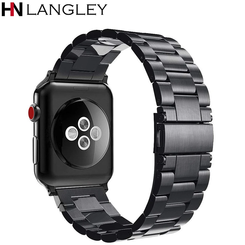 Ремешок для Apple Watch 44 мм 42 мм нержавеющая сталь премиум класса Ремешок Браслет для Apple Watch группа серии 4 3 2 1 Спорт 38 мм 40 мм