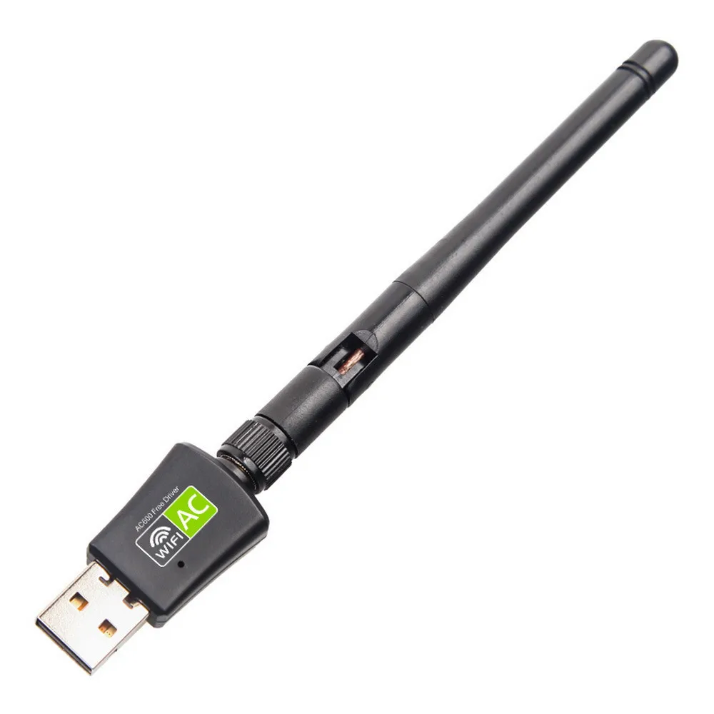 Беспроводной 600 Мбит/с USB WiFi адаптер 2,4 ГГц 5 ГГц двухдиапазонный с WiFi антенной ПК компьютер мини сетевой картоприемник 802.11ac