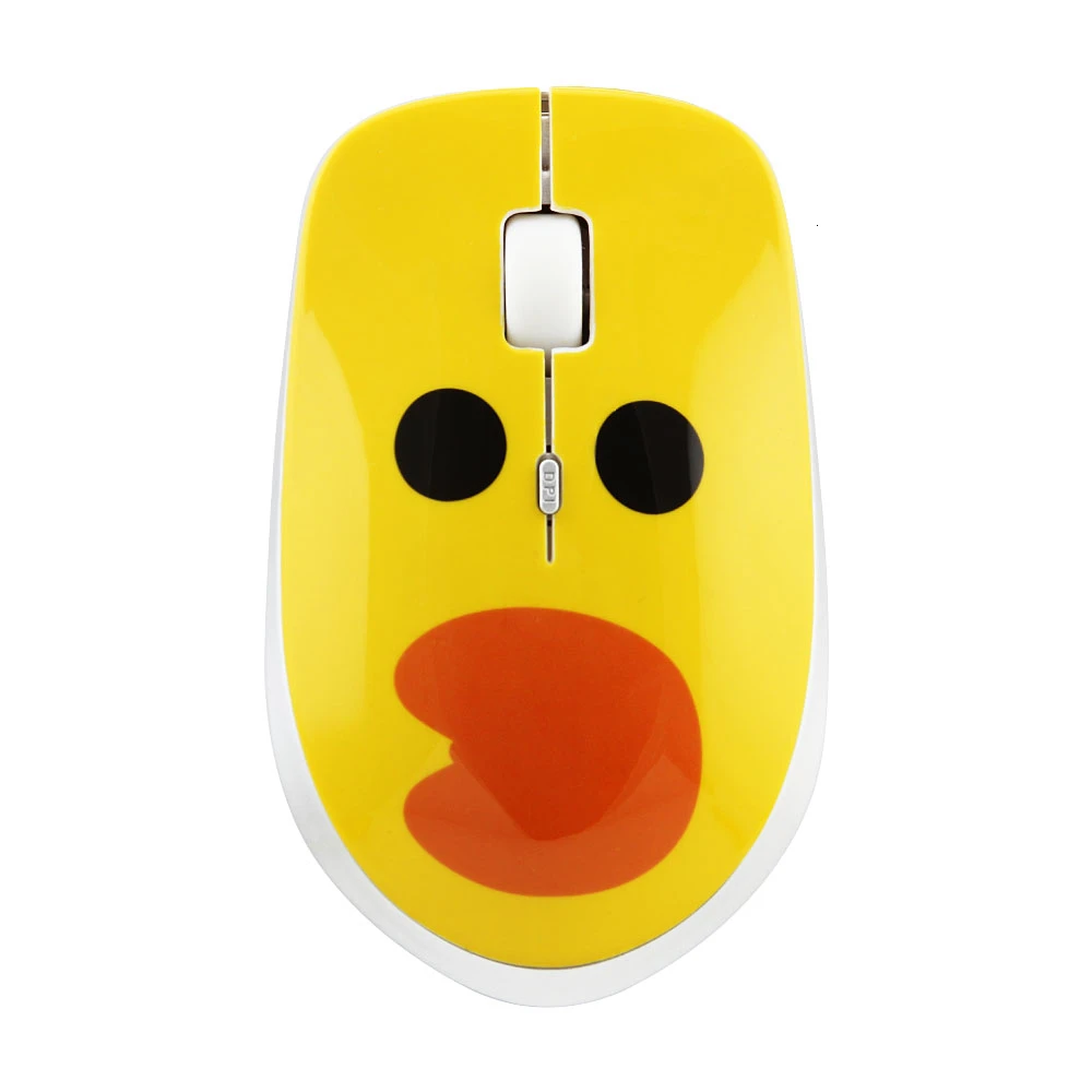 CHUYI 2,4G беспроводная мышь Милая мультяшная мордочка Экспрессия компьютерные мыши 1000 dpi 3D Mini USB оптическая Бесшумная Mause для подарка ноутбука - Цвет: Duck