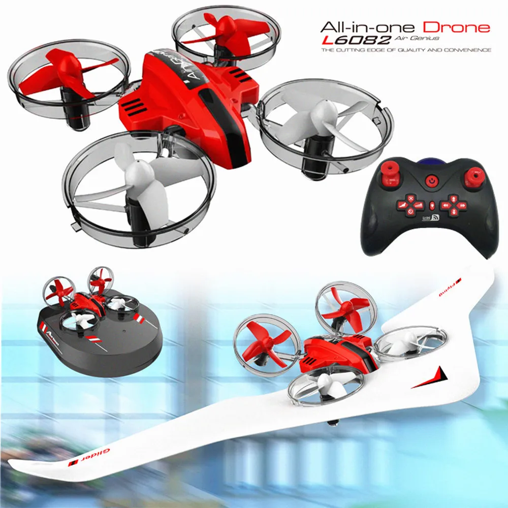 3In1 Sky Mode Remote Control and Drone Hovercraft Fixed Wing Glid w/2 Battery Accessories kids toys brinquedos juguetes игрушки |