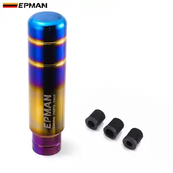 

EPMAN JDM Burnt Blue Style Gold Aluminum 13cm Gear Shift Knob Shifter Lever Head for Universal Car EPSK230NEG