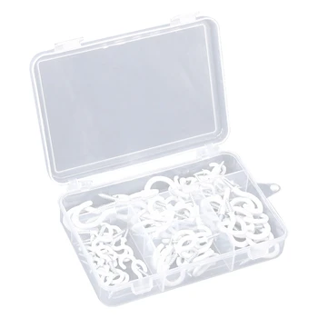 

100-Pieces 6 Sizes White Vinyl Coated Cup Hooks Screw-In Ceiling Hooks