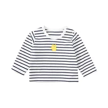 Рубашка Pureborn для маленьких мальчиков и девочек, полосатые дышащие хлопковые детские топы с длинным рукавом, пуловер с мультяшным рисунком, одежда для маленьких мальчиков и девочек Рубашка Pureborn для маленьких мальчиков и девочек, полосатые дышащие хлопковые детские топы с длинным рукавом, пуловер с мультяшным рисунком, одежда для маленьких мальчиков и девочек