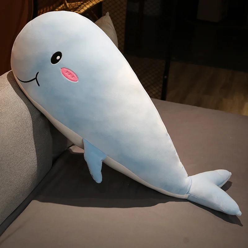 thumbnail image 1 of Muñecos de peluche Kawaii de delfín suave para niñas, almohada de siesta de algodón de 50-110cm, juguete creativo para niños, regalo de Navidad, 1 of 5