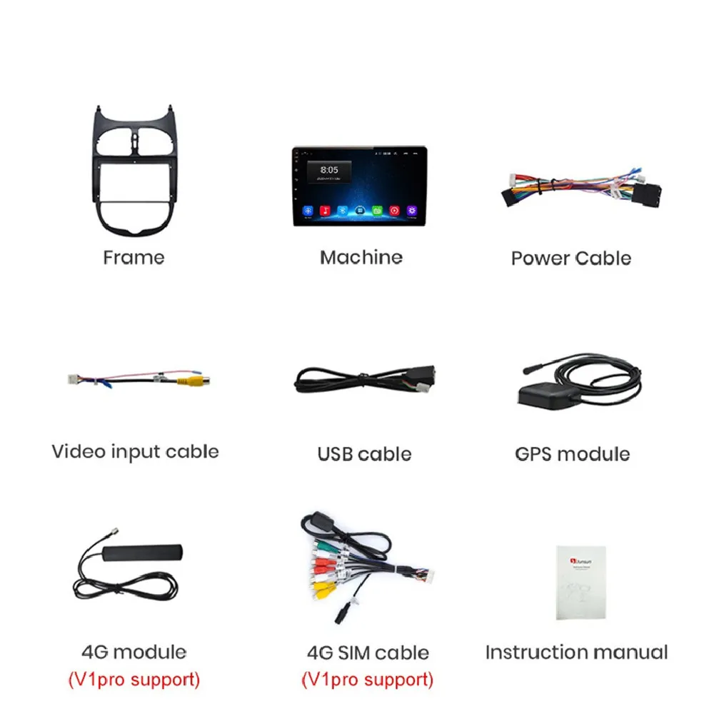 Radio Navegación PEUGEOT 206 2001-2016 Android 11 Carplay GPS