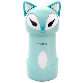 

Spray fox style ultrasonic humidifier air diffuser automatically closes with USB light fan for car office home