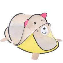 Набор детских палаток с пересекающимися границами, детский мультяшный медведь, игровой домик, летняя спальная комната, москитные сетки, океан, волнистый шар, бассейн