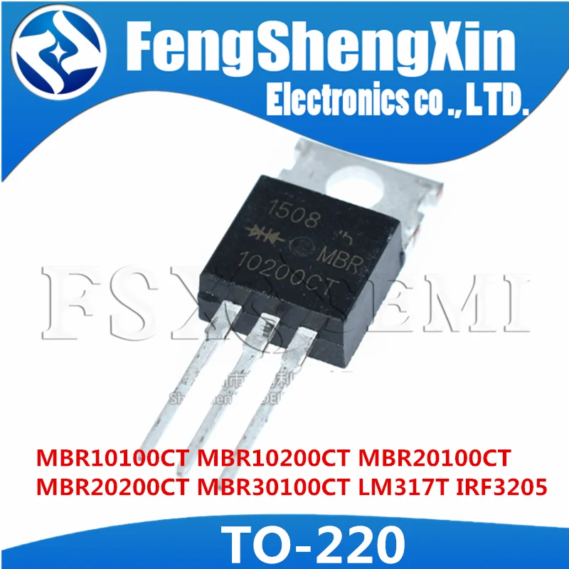 10 шт. MBR10100CT MBR10200CT MBR20100CT MBR20200CT MBR30100CT LM317T IRF3205 транзистор TO-220 TO220 MBR20100 MBR20200 MBR30100 |