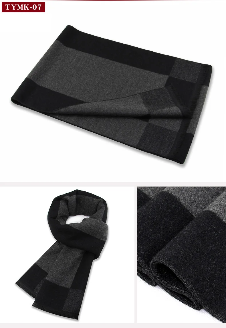 mens navy scarf New Fashion Design Men Scarves Winter Men's Cashmere Scarf High Quality Luxury Warm Neckerchief Business Scarves Dropshipping mens infinity scarf