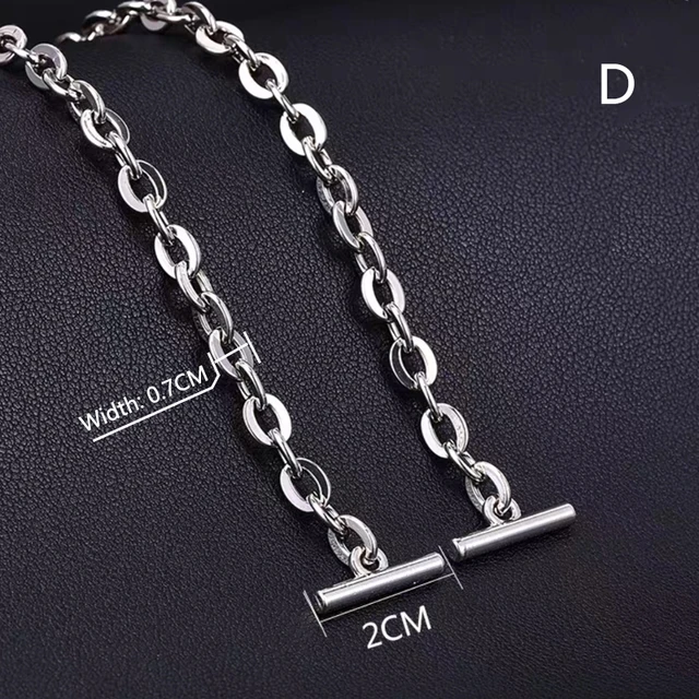 BAMADER Chain Straps High-end Woman Bag Metal Chain Fashion Bags Accessory DIY Bag Strap Replacement Luxury Brand Chain Straps Silver D 100CM