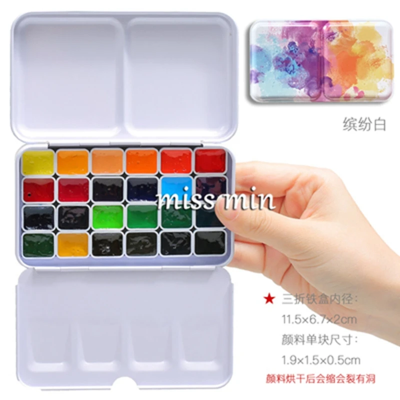 Travel Watercolour Paint Set Mini Portable Paint - Temu