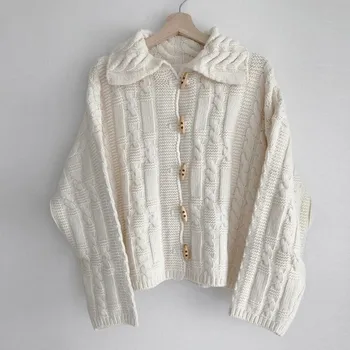 

Sweater Women Cardigan New Autumn Knit Harajuku Loose Warm Cardigan Female College Casual Long Sleeve Winter Coat