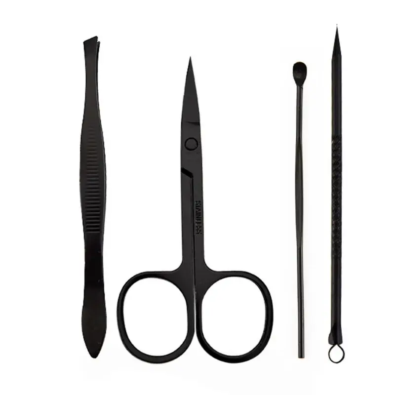 15в1 маникюрный набор для стрижки ногтей, профессиональные ножницы из нержавеющей стали, пинцет для ушей, педикюрный набор для ухода за волосами, портативный чехол