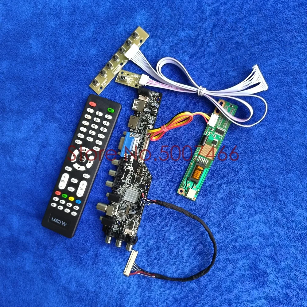 

LCD Controller Board Kit USB VGA Signal Digital DVB 1CCFL For B156XW01/LP156WH1/M156NWR1/N156B3 Screen 1366*768 30 Pin LVDS
