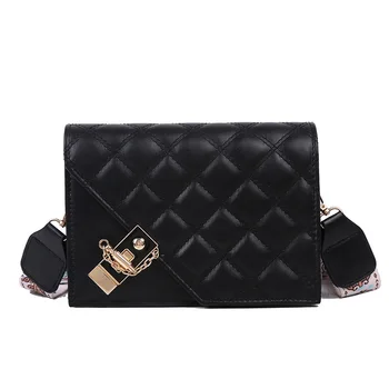 

Fashion PU Leather Weave Crossbody Bags For Women Wide strip Shoulder Messenger Bag Female Chain Luxury Handbags and Purses Sac