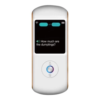 

Smart Voice Language Translator Device Real-Time Two-Way Offline Speech/Text WiFi IPS Press Sn M-Languages (White)