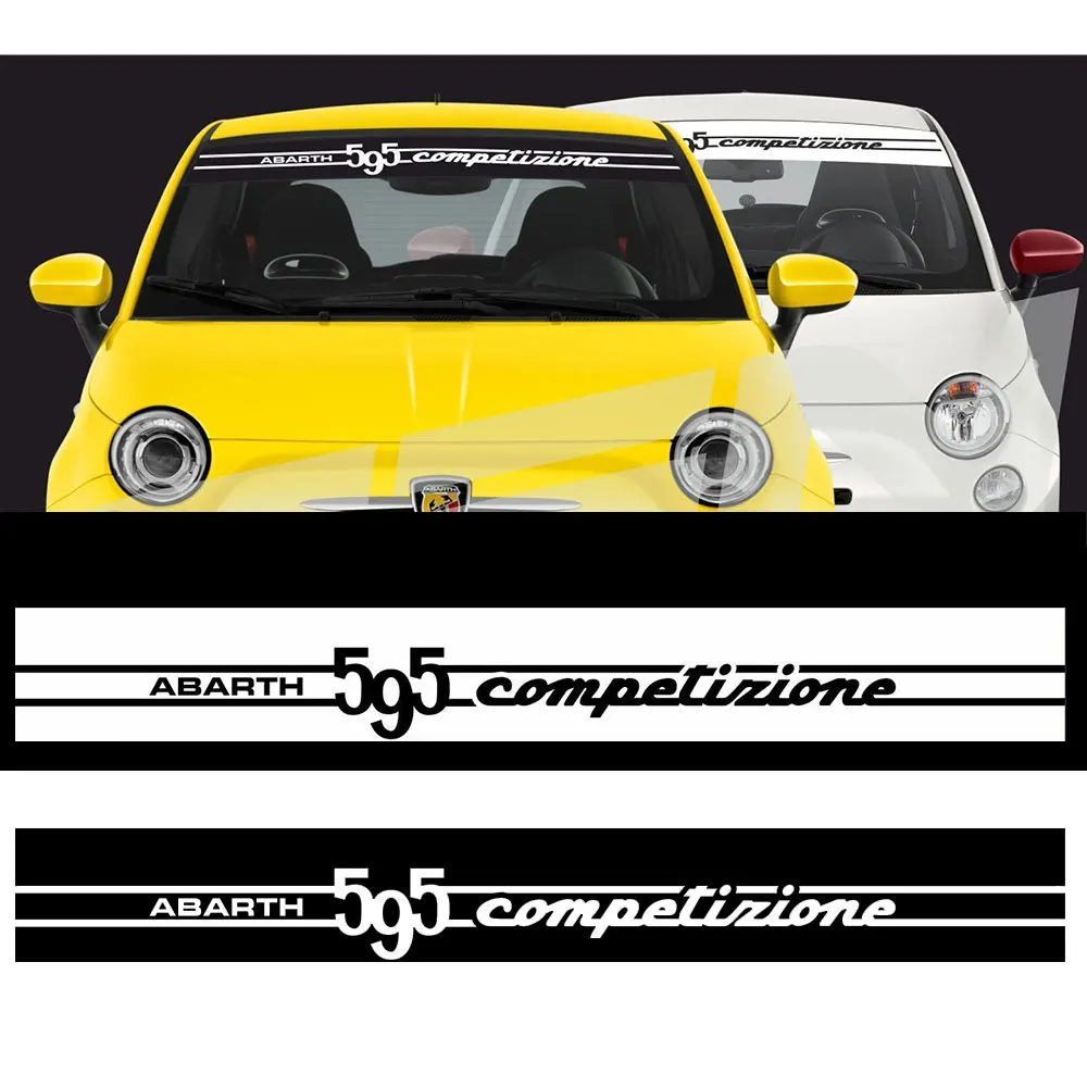Для Fiat 595 abarth конкурентоспособная Солнцезащитная полоса полосатые наклейки