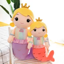 Poupées d'oreiller sirène pour garçons et filles, jouets en peluche mignons pour lit, pour enfants et filles