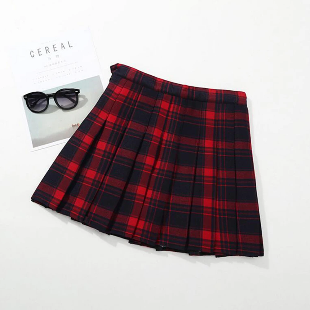K06080Red Плиссированная юбка для маленьких девочек; юбки для маленьких девочек; детская одежда; модная короткая плиссированная юбка - Цвет: K06080Red