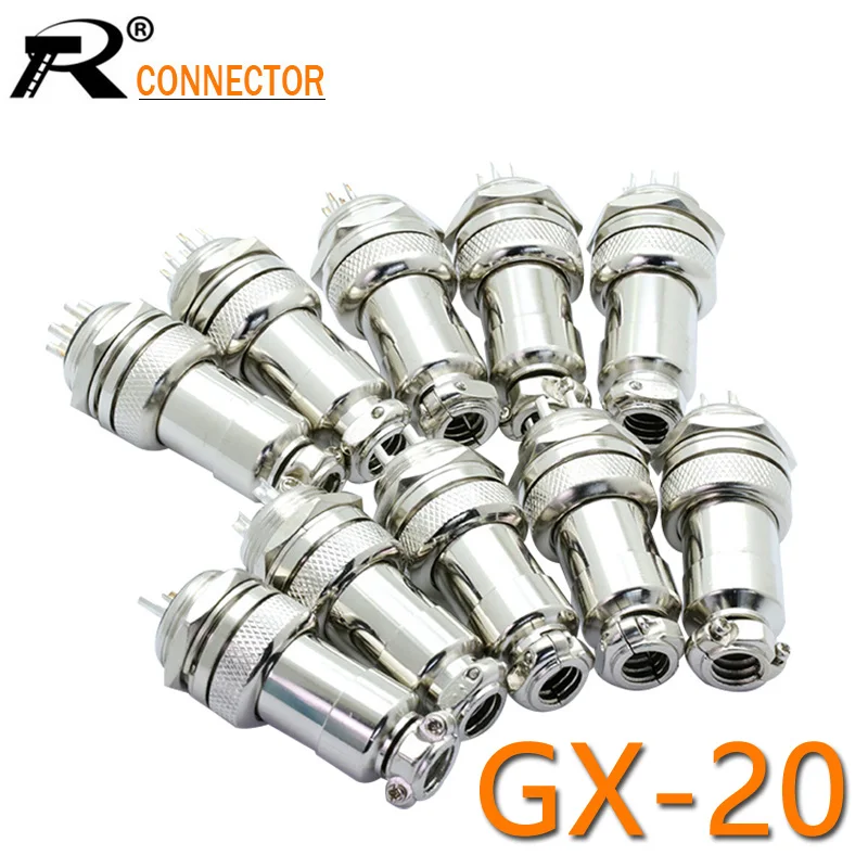 1 комплект GX20 XLR 2 3 4 5 6 7 8 9 10 12 14 контактный гнездовой штекер 20 мм шасси гнездо