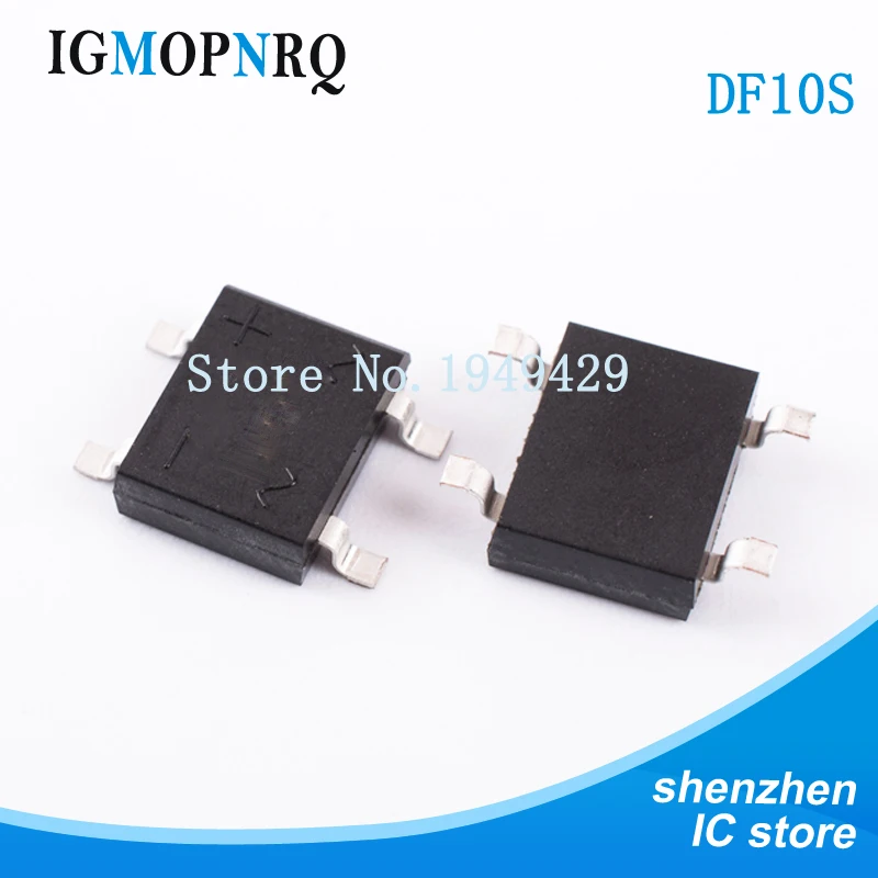 

Free shippin 10pcs/lot SOP rectifier bridge pile DF10 DF10S 1A 1000V original authentic