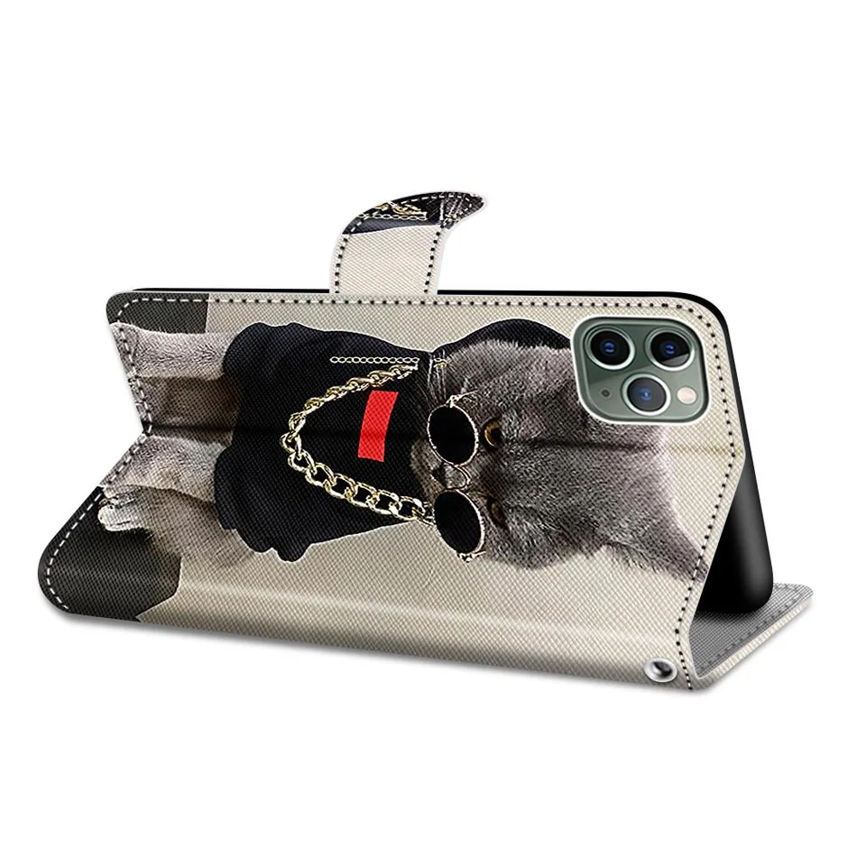 Mode Katze MUTOUREN Handyhülle Kompatibel mit Xiaomi Redmi Note 9 4G/Redmi 9T Hülle PU Leder Schutzhülle Brieftasche Flip Wallet Case Cover mit 1* Displayschutzfolie 