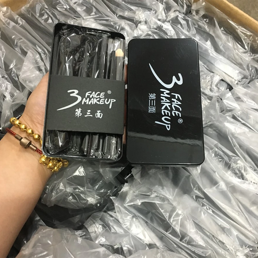 7PCS Set Makeup Brushes Fashion Eyes Make up Brush With Lovely Travel Makeup Case Box HIAISB 5