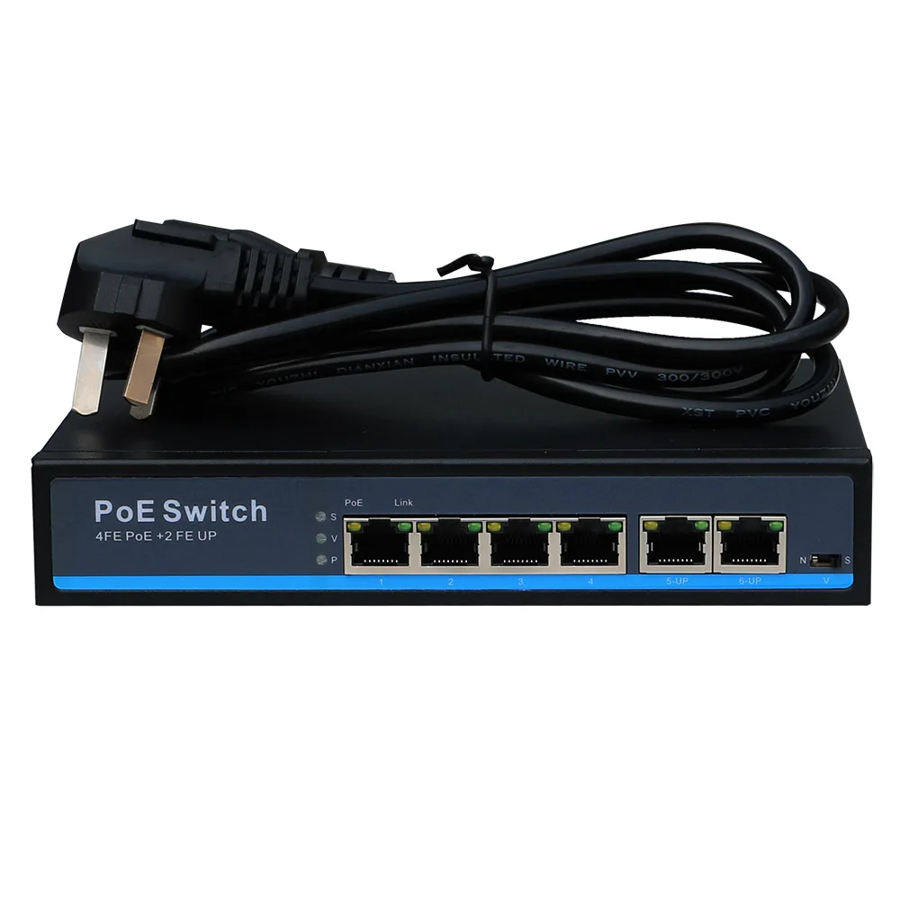 Interruptor com 2 Portas Uplink 48v Verdog Ativo Max 250 Metro 60w Saída 100mbps ai Poe 4 - Imagem 5