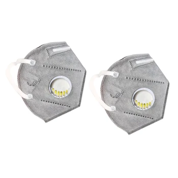 

2 Pieces Anti Dust Haze Safety Face Cover with Breathing Valve, Dust Filter Anti Pollution Mouth Muffle for Outdoor