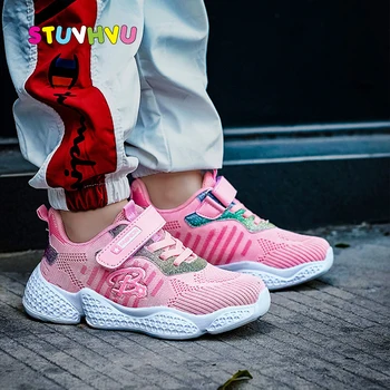 

Girls Shoes for Children Sneakers 2020 Spring and Summer New Mesh Breathable Girls Sports Shoes Casual School Running Shoes