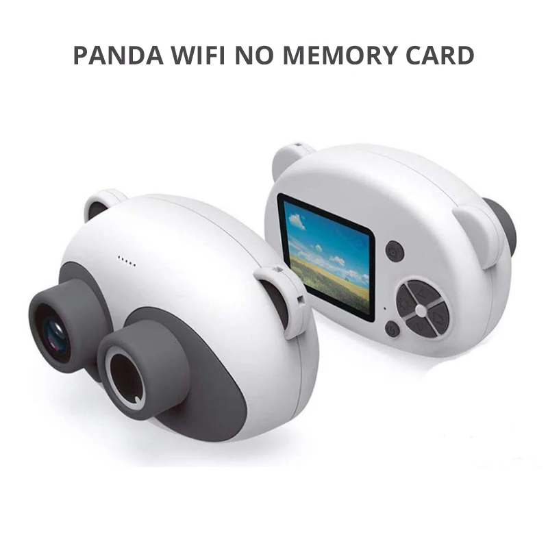 Настоящие Детские Камера HD 1080P WI-FI передачи видео мини цифровой Камера 16G/32G 2 дюймов Экран селфи камера-регистратор, детские игрушки для детей - Цвет: Panda WIFI No Card