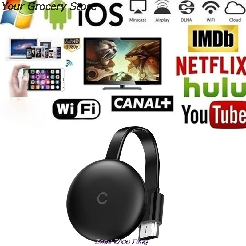 ТВ-Стик G12 для Chromecast 4K HD медиаплеер 5G/2 4 ГГц Wi-Fi Дублирование экрана 1080P TV Google Home |
