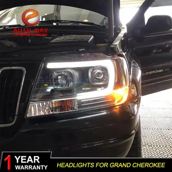 

Car Styling Head Lamp case for Jeep Grand Cherokee Headlights 1991-2004 LED Headlight DRL Lens Double Beam Bi-Xenon HID