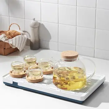 

1PC Double-layer Cup Drain Tray Plastic Rectangle Drain Tray for Home Kitchen
