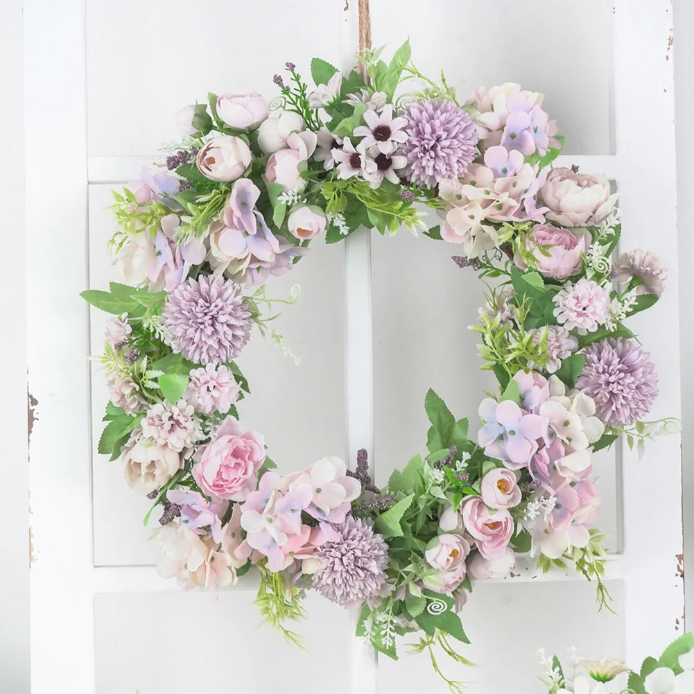 Венок из искусственных цветов Гирлянда для двери DIY Свадебная вечеринка подвесной домашний Декор стены украшение дома Свадебные аксессуары