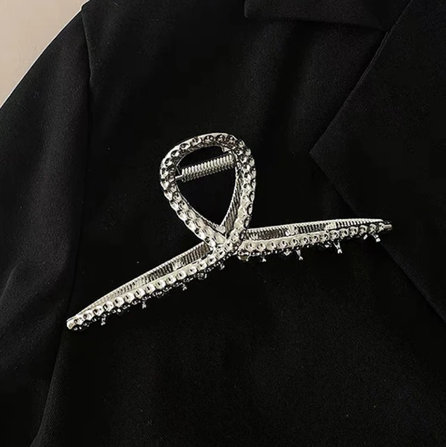 Ruoshui Woman Novelty Irregular Hairpins Punk Style Metal Silver Hair Claws Barrettes Women Hair Accessories Hair Clips Hairgrip style 14